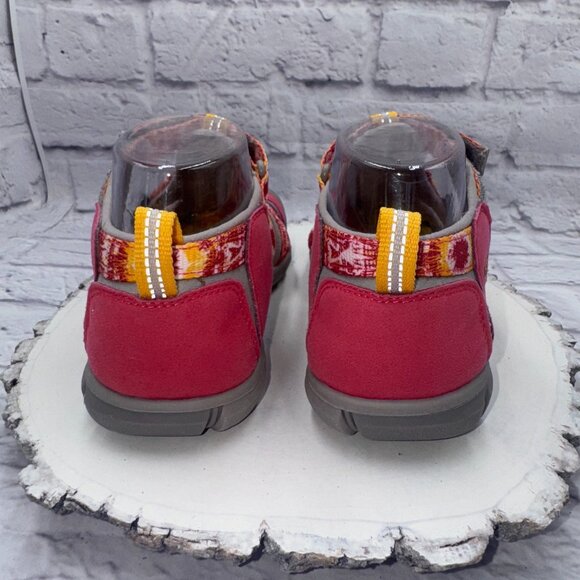 Keen Seacamp CNX Girls Size 4 Pink Yellow Sunburst Water Sandals - Picture 8 of 15
